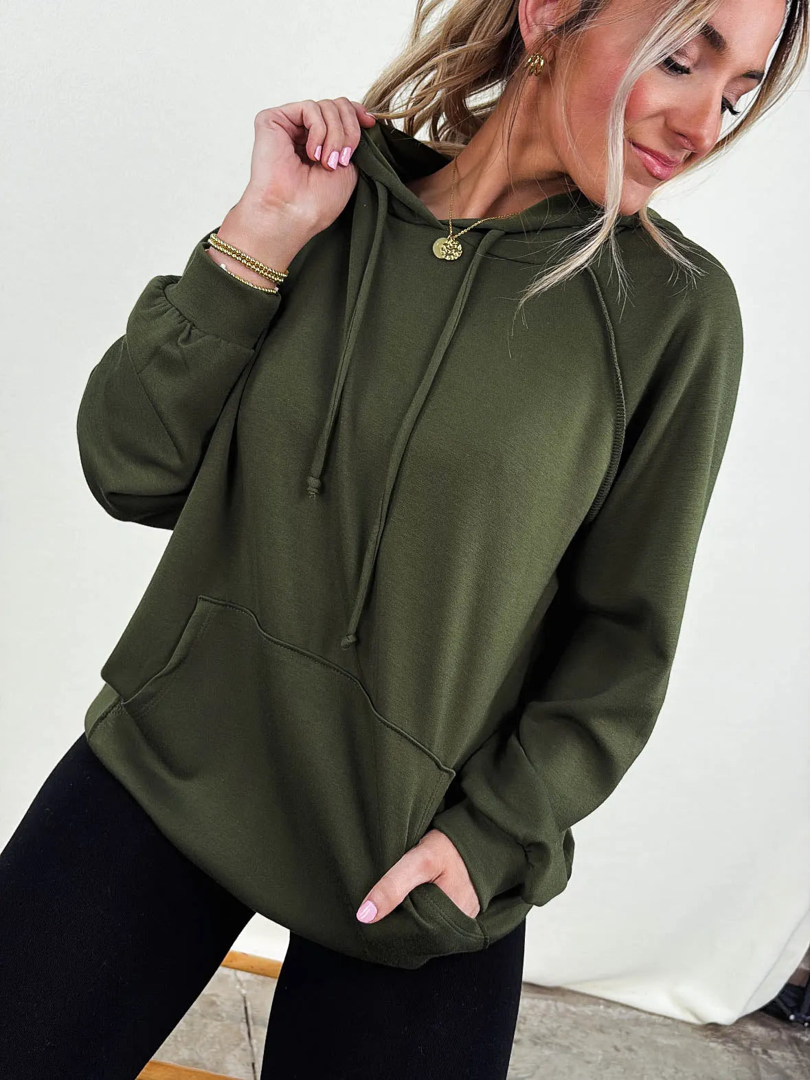 Drawstring Hooded Pullover