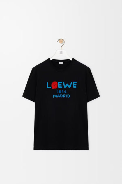 Blue Letter Print T‑Shirt