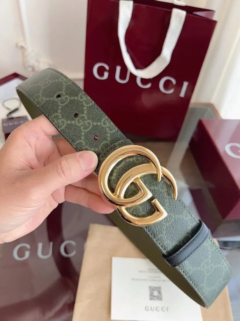 Forest‑Green Leather Belt