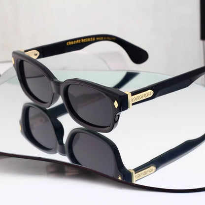 Classic Rivet Decor Rectangle Sunglasses