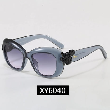 Oval Floral Decor Sunglasses