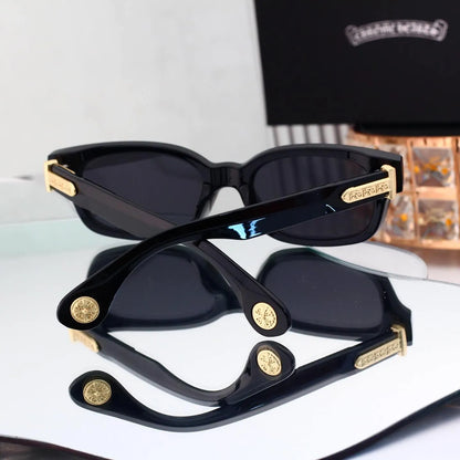Classic Rivet Decor Rectangle Sunglasses