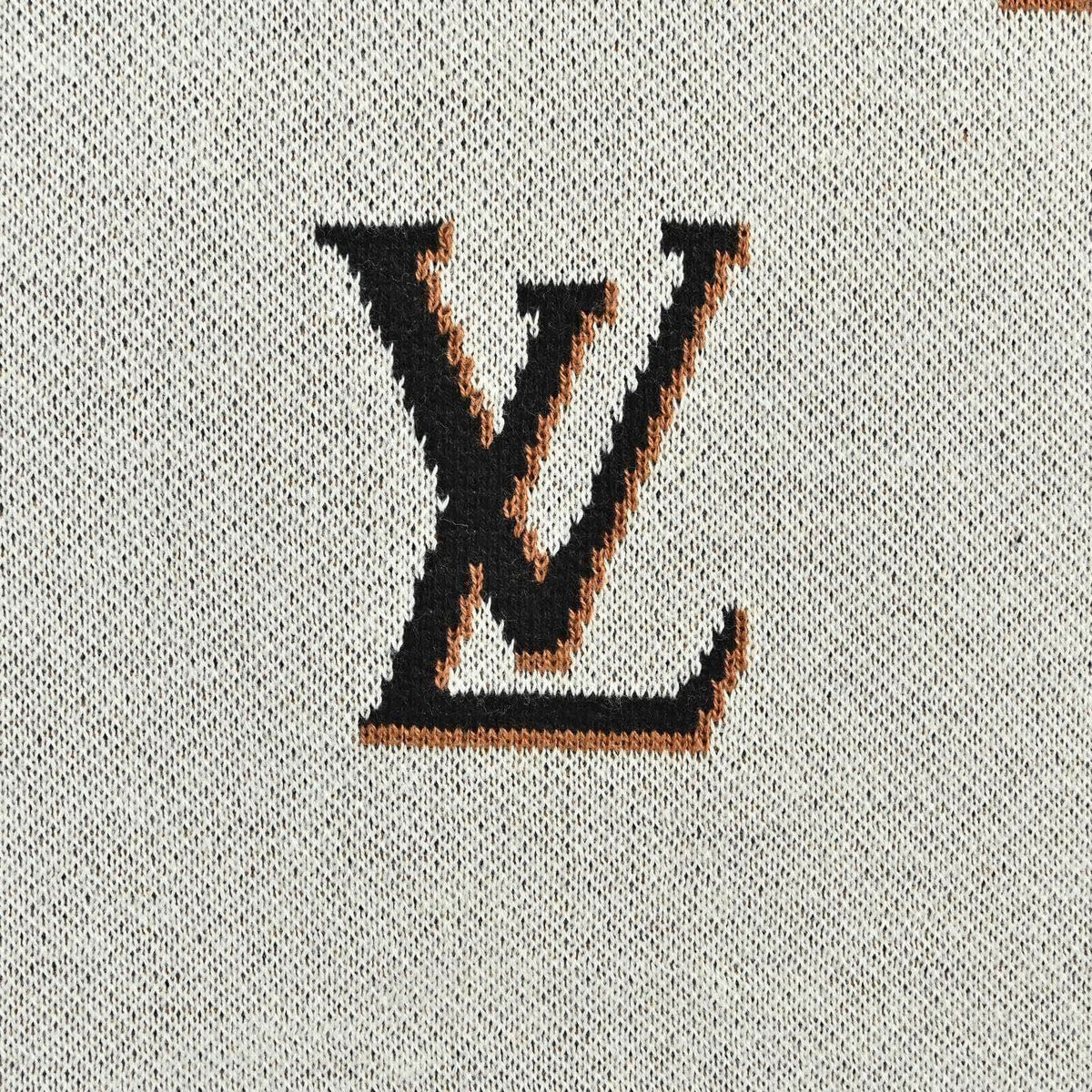 Letter Monogram Jacquard Knit T-Shirt