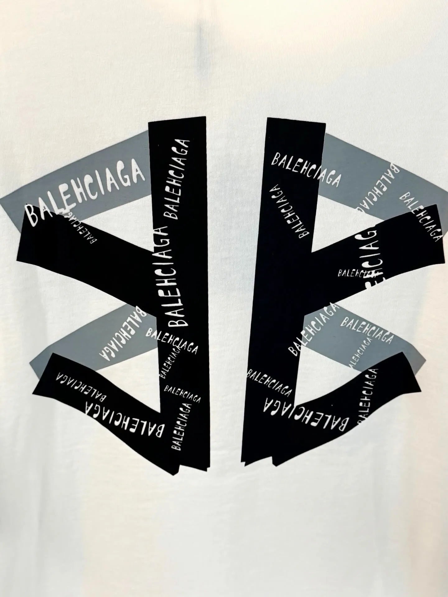 Front‑Back Offset Print Oversized T‑shirt
