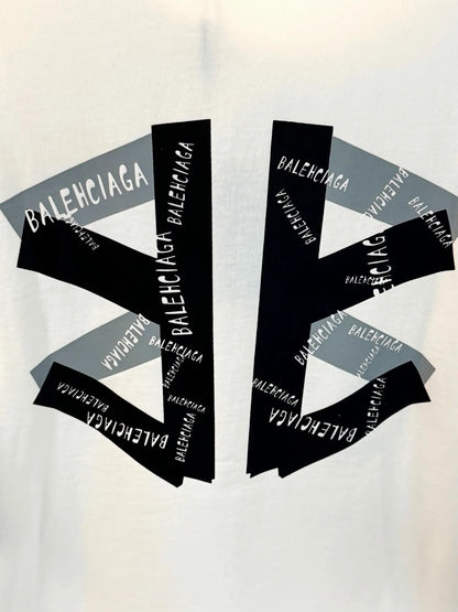 Front‑Back Offset Print Oversized T‑shirt
