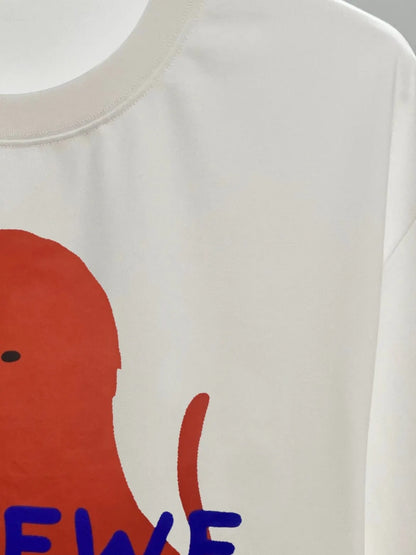 Sitting Lion Print Short Sleeve T‑Shirt