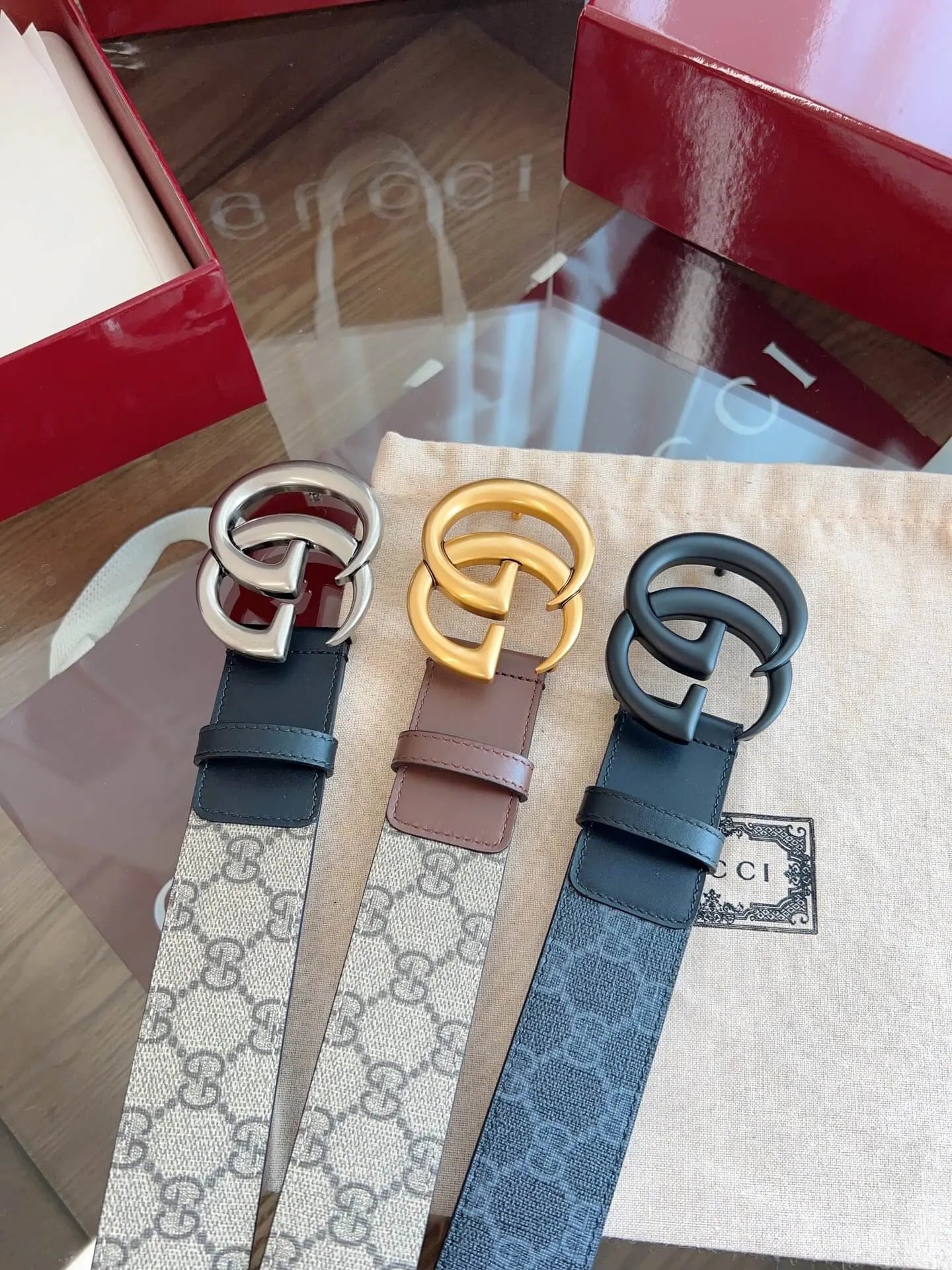 Fabric & Leather Patchwork Belt
