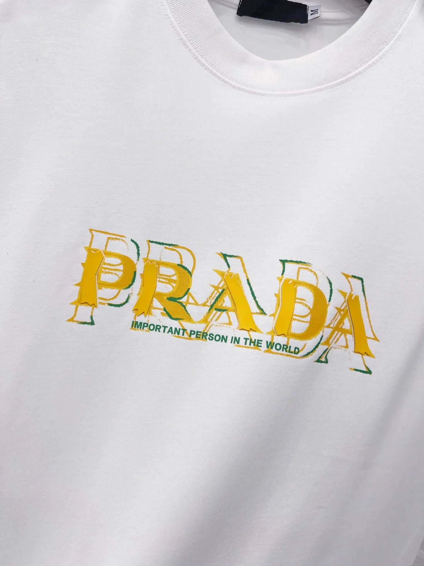 Layered Logo Fashion Crew Neck T‑Shirt