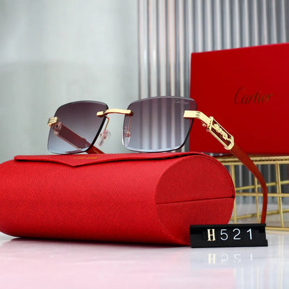 Leopard-print frameless sunglasses