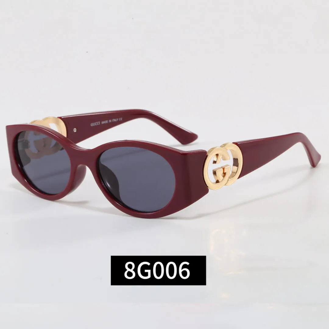 Oval Interlocking GG Logo Sunglasses