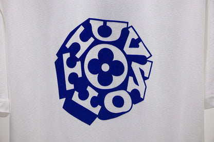Blue Letter Print T-Shirt