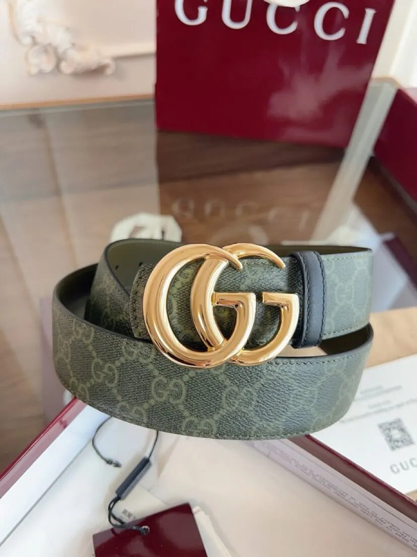 Forest‑Green Leather Belt