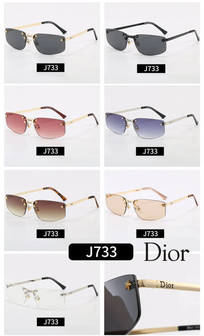 Rimless Star Decor Sunglasses