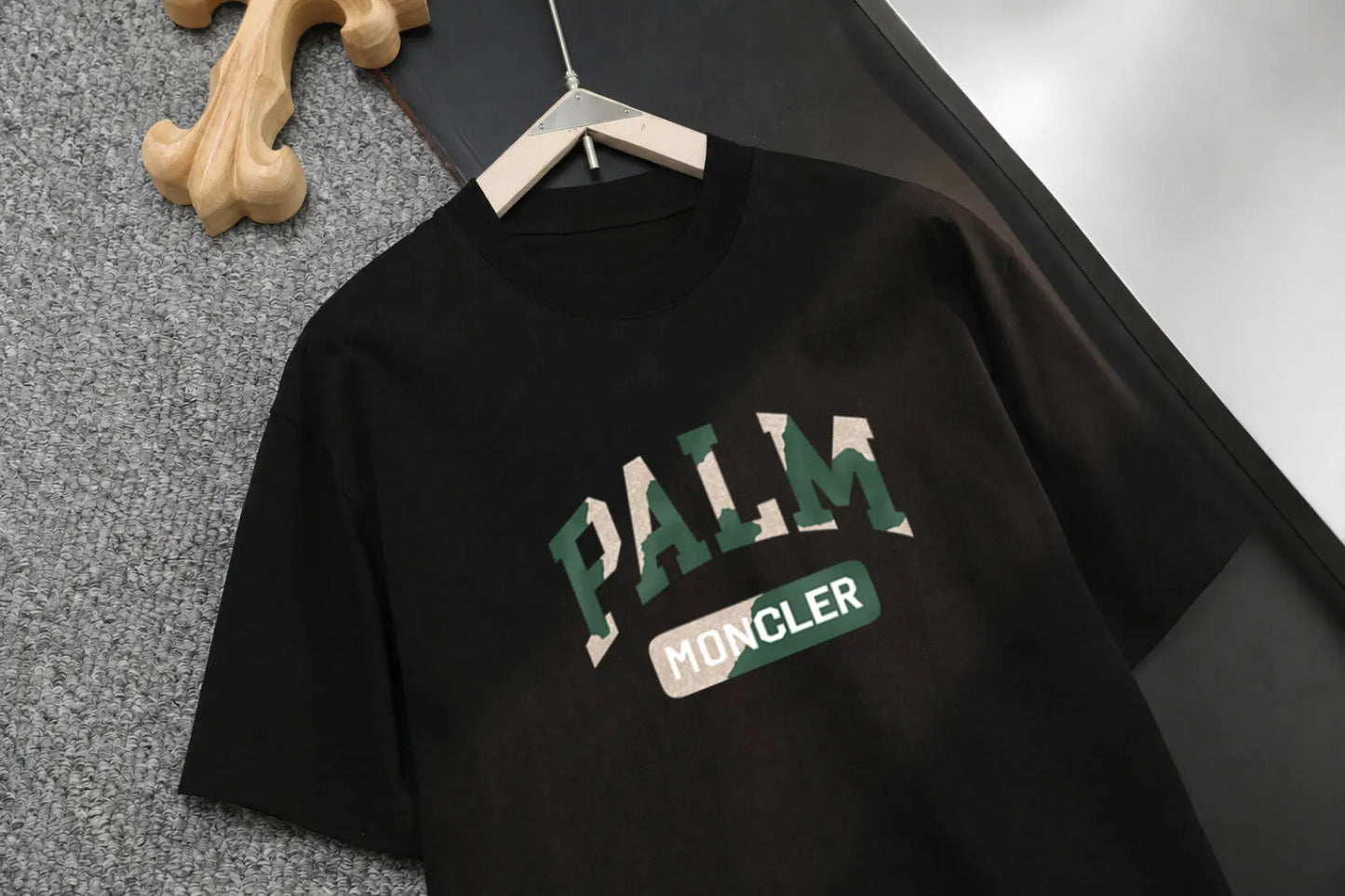 Dual‑Color Block Label Casual Loose T‑shirt