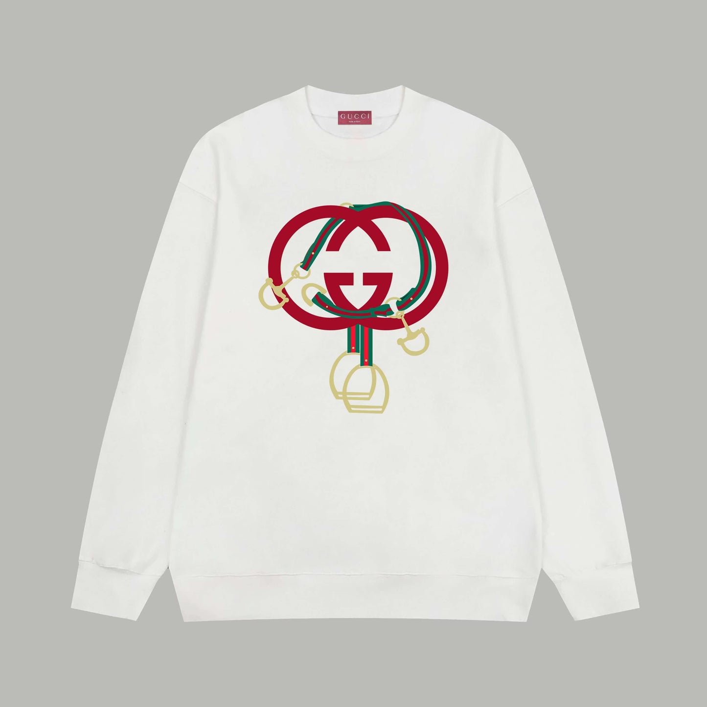 Double-G Buckle Print Sweatshirt