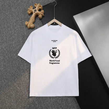 Laurel Badge Letter Short‑Sleeve T-shirt